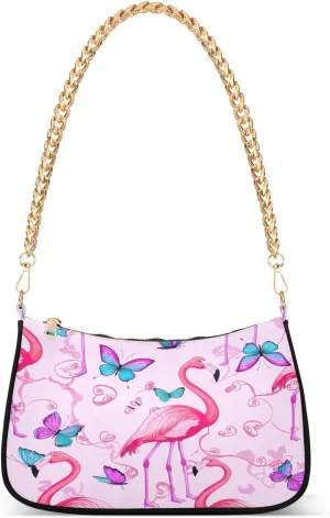 Elegant Pink Flamingos Womans Purse, Womens Shoulder Bags Crossbody