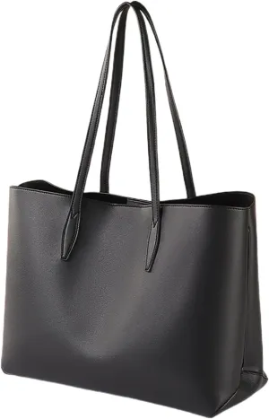 Elegant Satchel Bags for Women Lightweight Tote Shoulder Bags Satchel Black Purses Cute Spring Purse(Black)