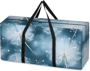 Fantastic Dandelion Extra Large Moving Bags Heavy Duty Storage Bags Mystical Dandelion Cloth Wrap Around Handles Double Zipper Reusable Convenient Foldable Storage Tote for Travel Camping Space Save