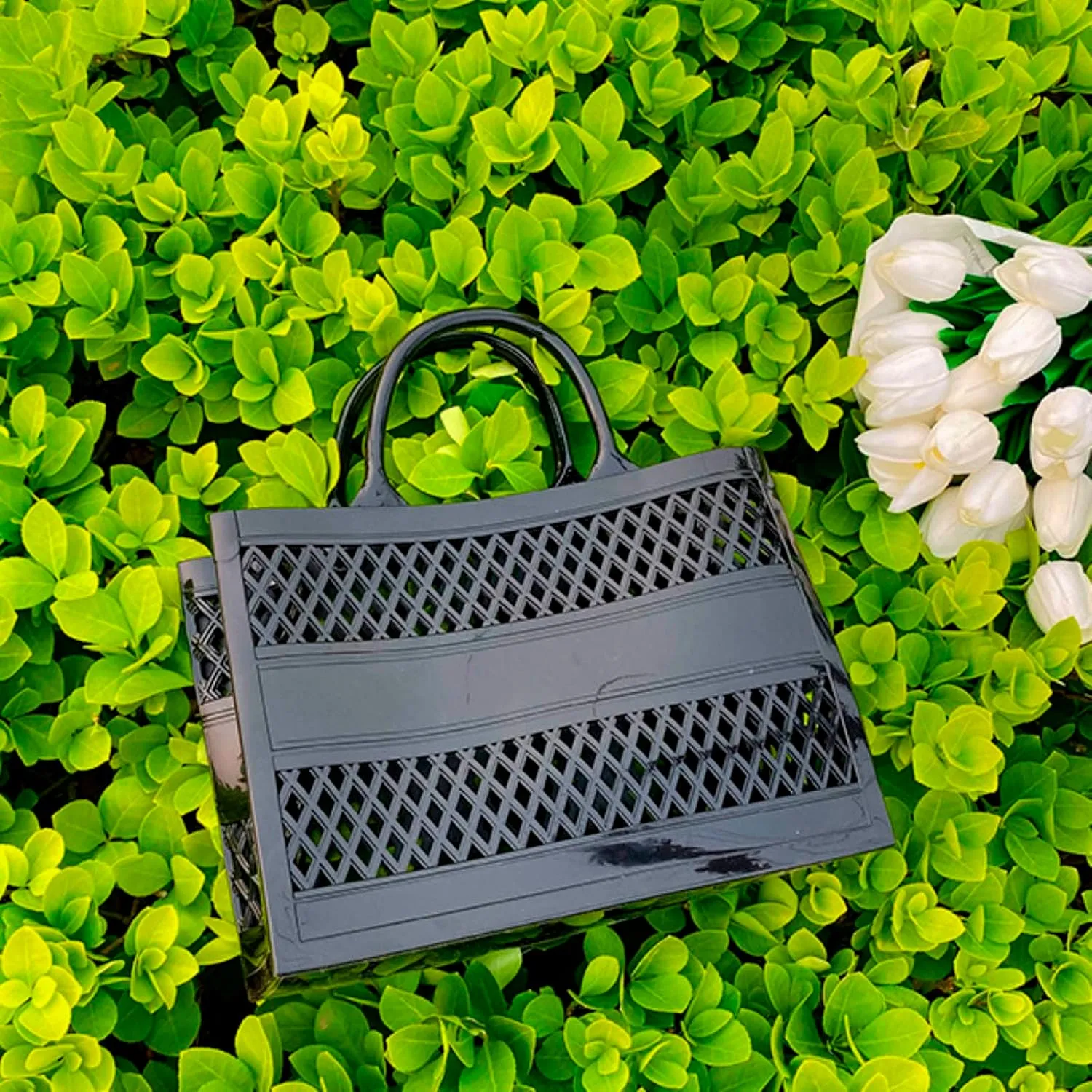 Fashion Big Capacity PVC Shopping Tote Bag Rubber Silicone Beach Bag Clutch Nails Coffin Shape Bags