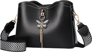 Fashionable And Versatile Women's Casual Bags Large Capacity Simple Solid Color Single Small Shoulder (Black, One Size)