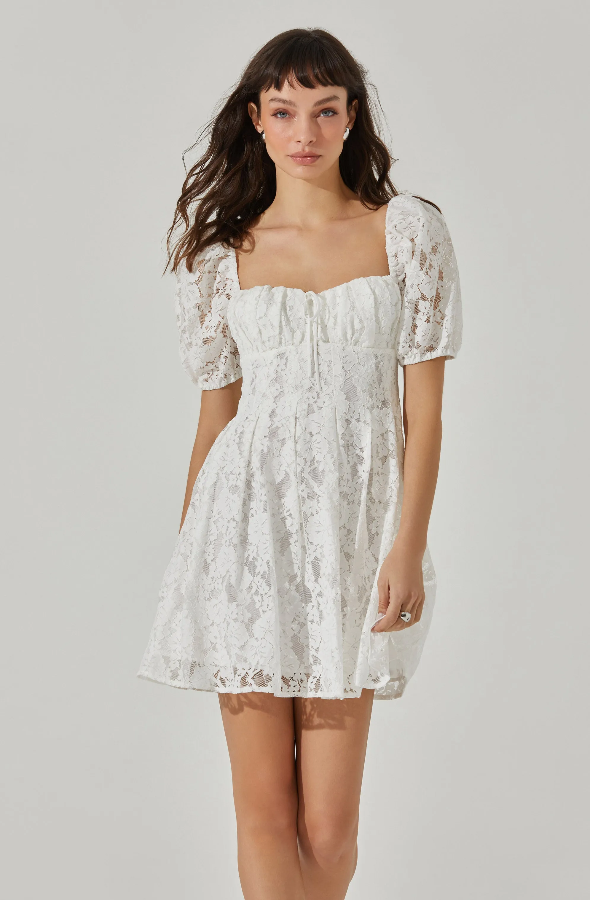 Floral Lace Mini Dress