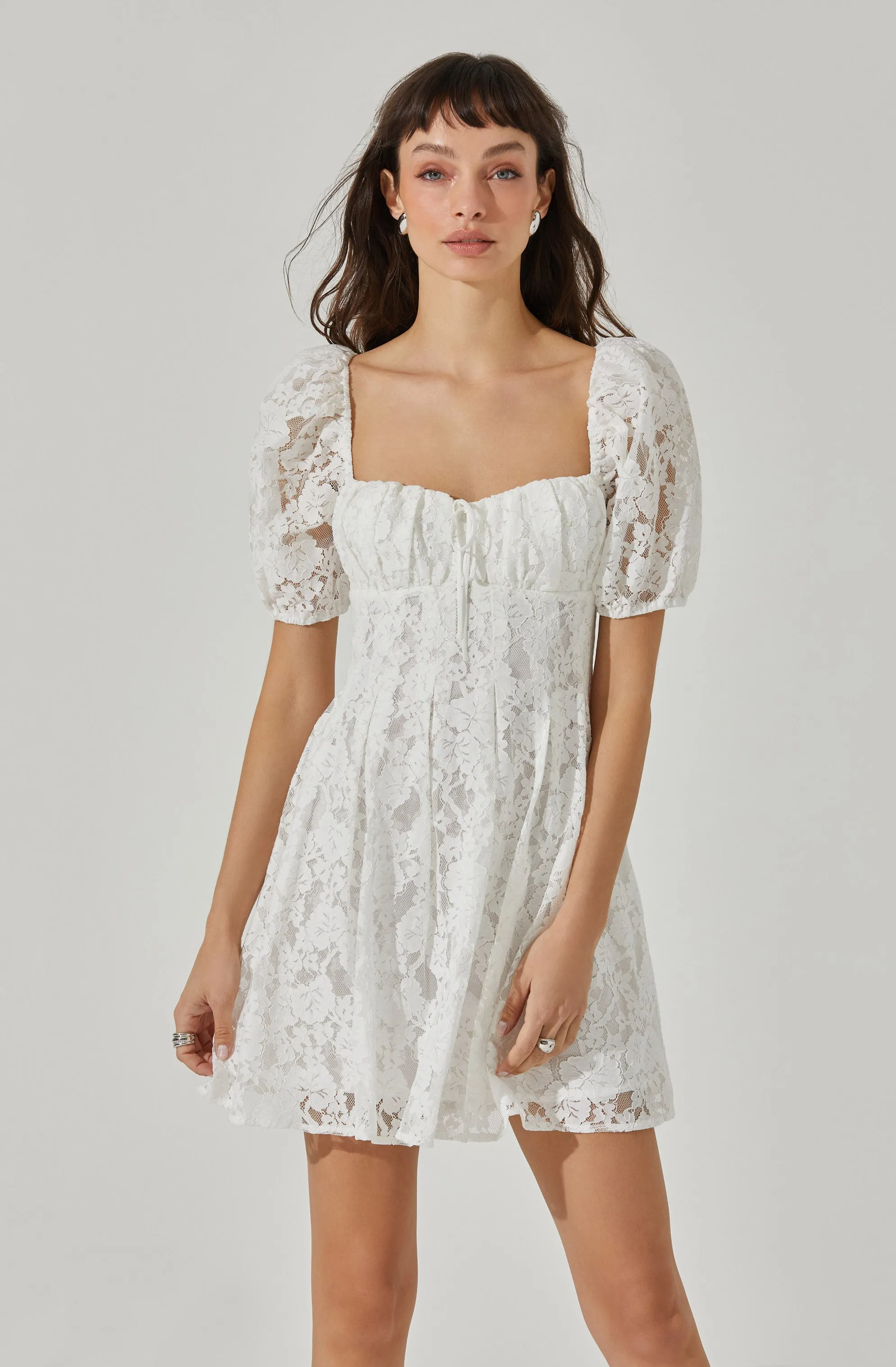 Floral Lace Mini Dress