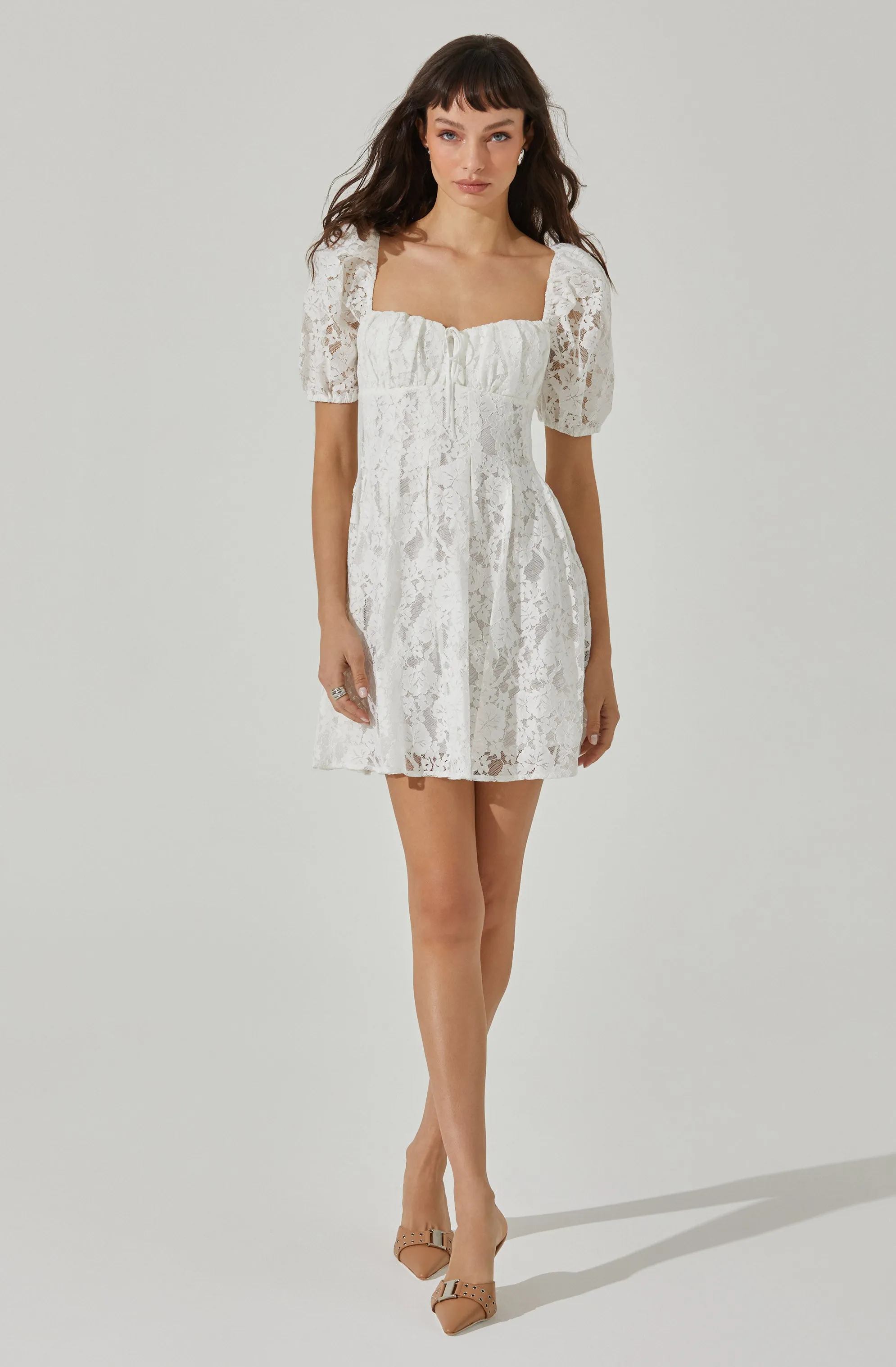 Floral Lace Mini Dress
