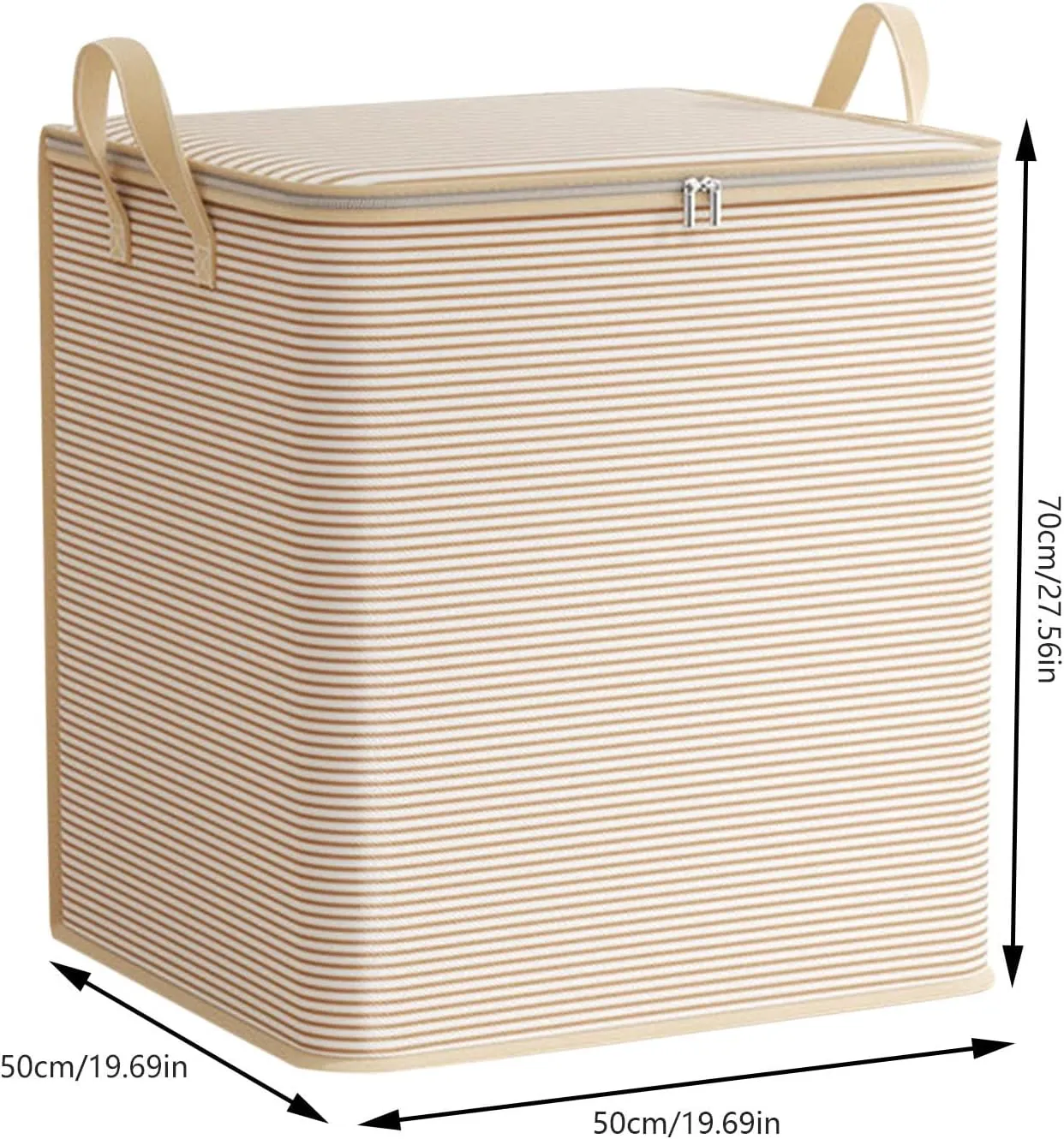 Foldable Organization and Storage with Sturdy Handle & Zipper Moving Bags Under Bed Storage Containers Clothing Storage Organizer Large Storage Bags for Blankets, Comforter, Bedding, Closet