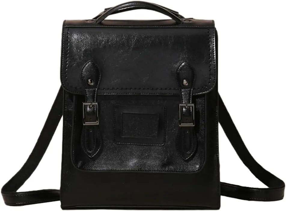 Genuine Leather Shoulder Bag for Women Convertible Backpack Handbag Multifuction Tote Bag Vintage Large Satchels