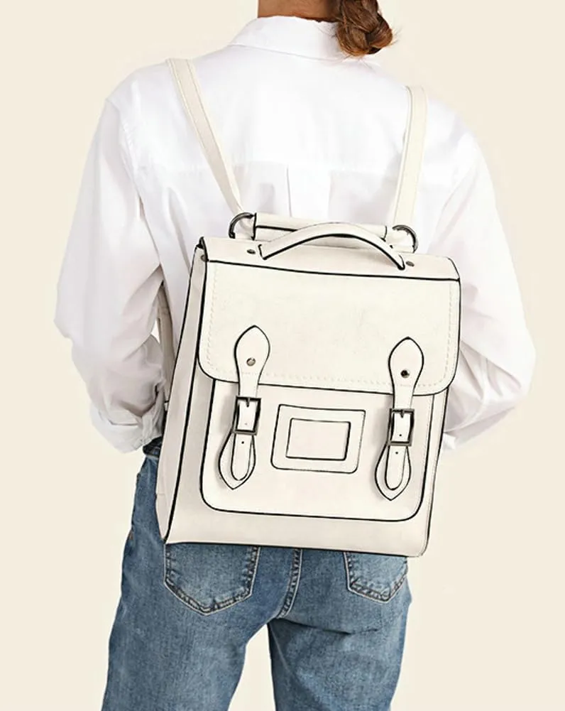 Genuine Leather Shoulder Bag for Women Convertible Backpack Handbag Multifuction Tote Bag Vintage Large Satchels
