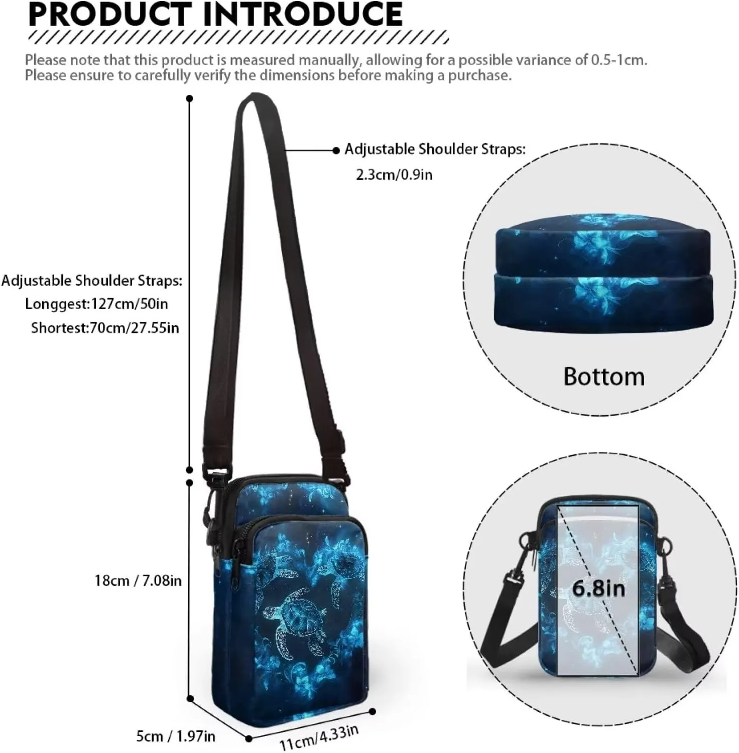 Girls Crossbody Shoulder Bag Messenger Bags Wallet Phone Waist Pouch for Men Women