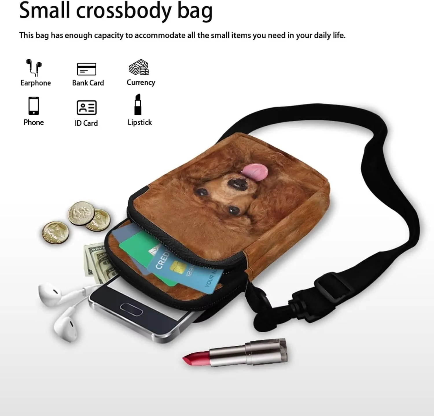 Girls Crossbody Shoulder Bag Messenger Bags Wallet Phone Waist Pouch for Men Women