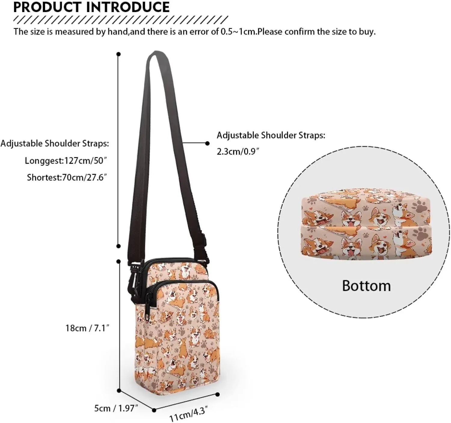 Girls Crossbody Shoulder Bag Messenger Bags Wallet Phone Waist Pouch for Men Women