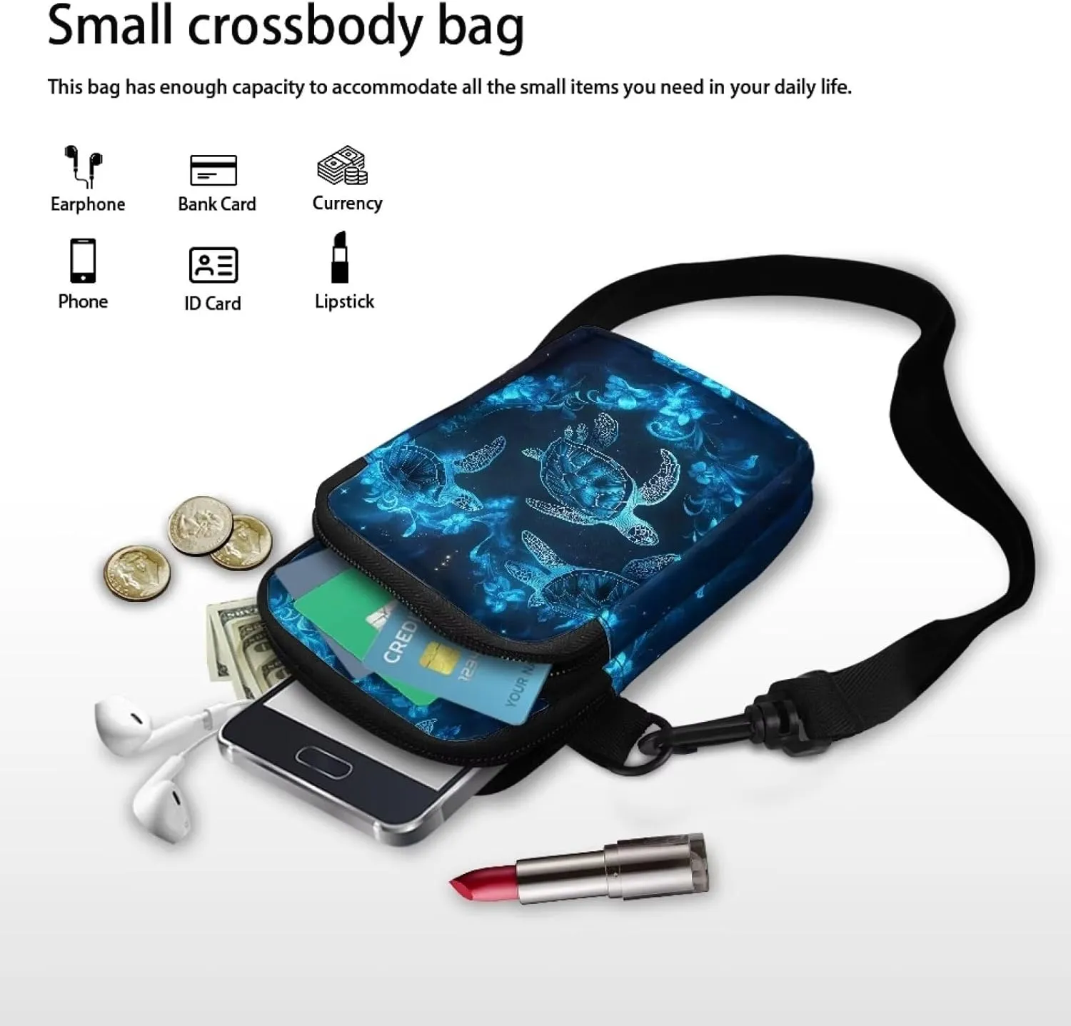Girls Crossbody Shoulder Bag Messenger Bags Wallet Phone Waist Pouch for Men Women