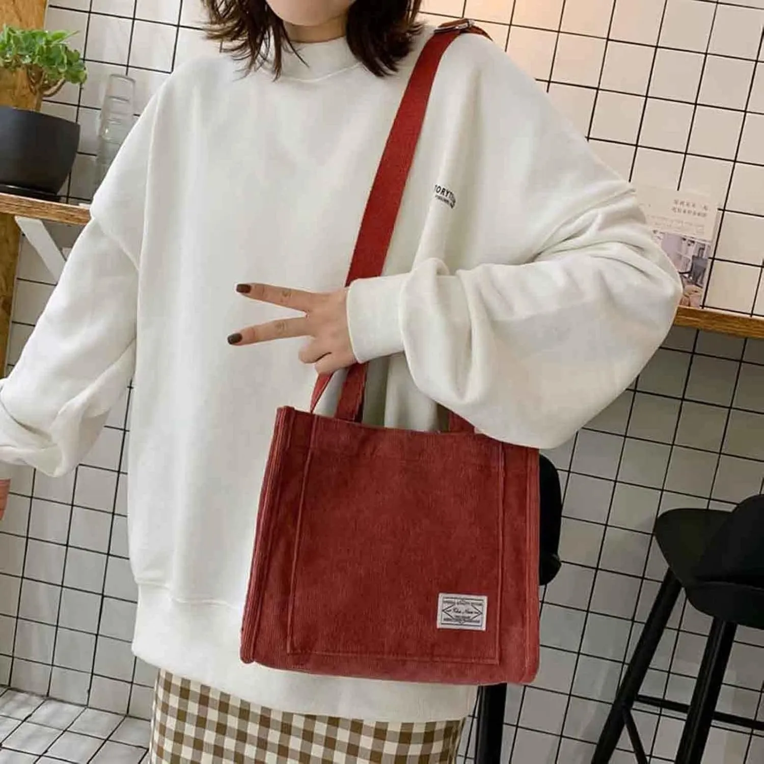 Girls' Polyester New Small Square Bag Korean Fashion Portable One Shoulder Drawstring Crossbod Bag Small Shoulder