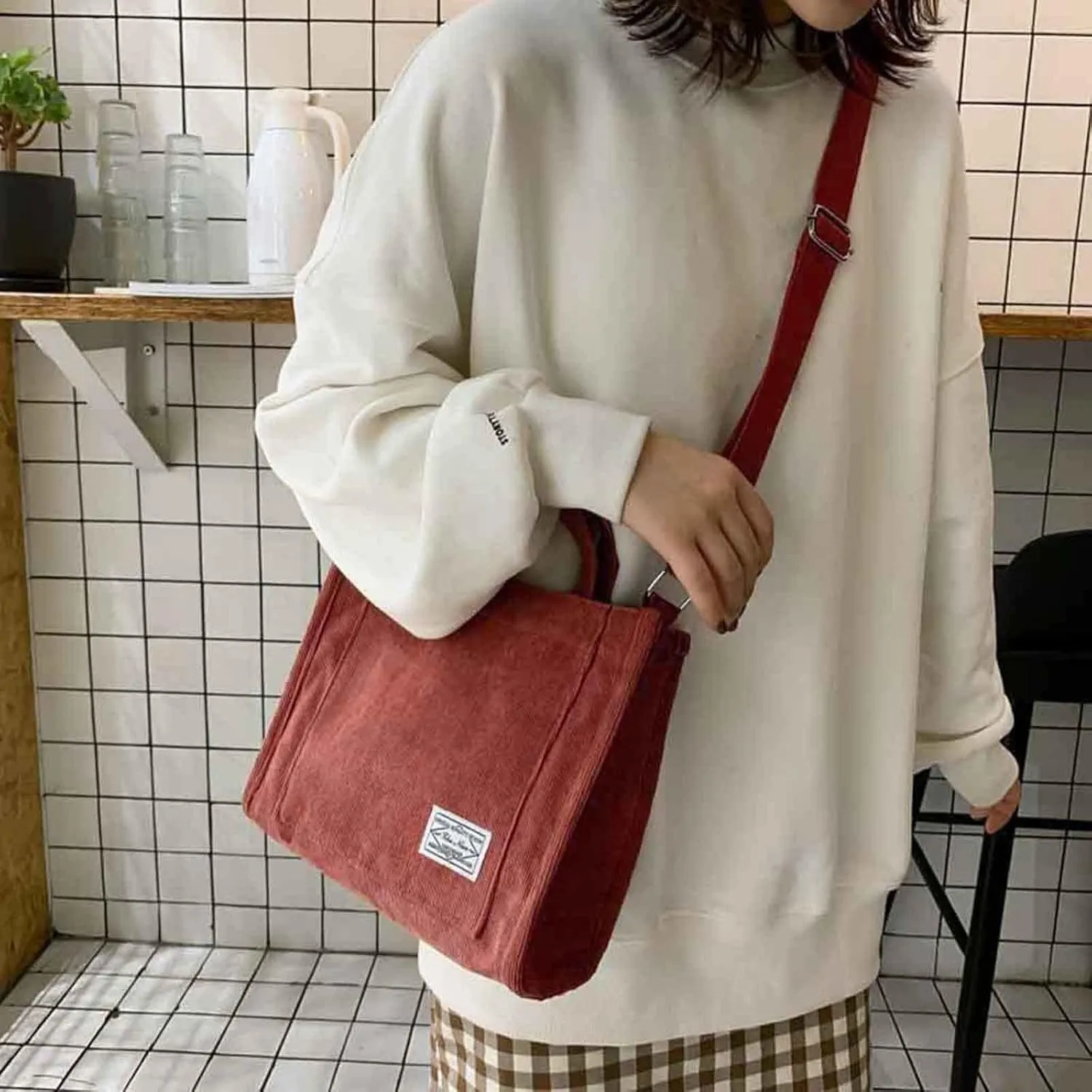 Girls' Polyester New Small Square Bag Korean Fashion Portable One Shoulder Drawstring Crossbod Bag Small Shoulder