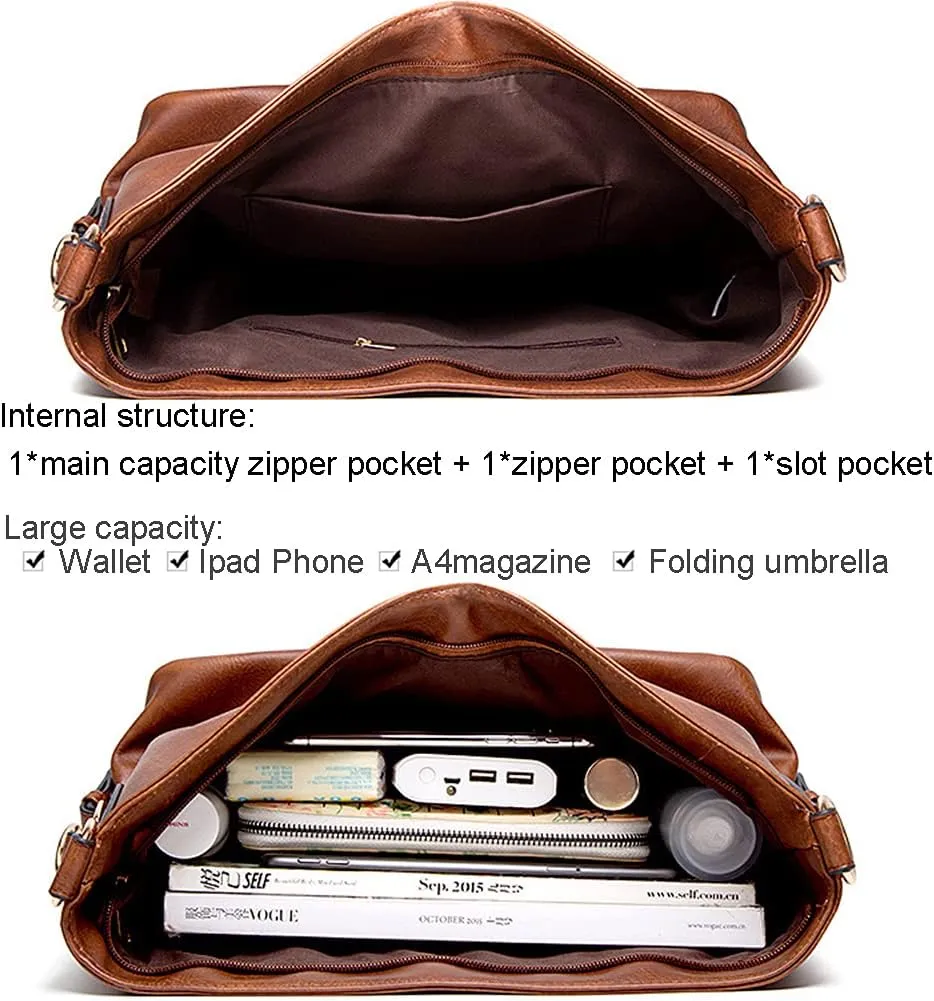 Handbag for Women PU Leather Shoulder Purses Shopper Hobo Crossbody Satchels