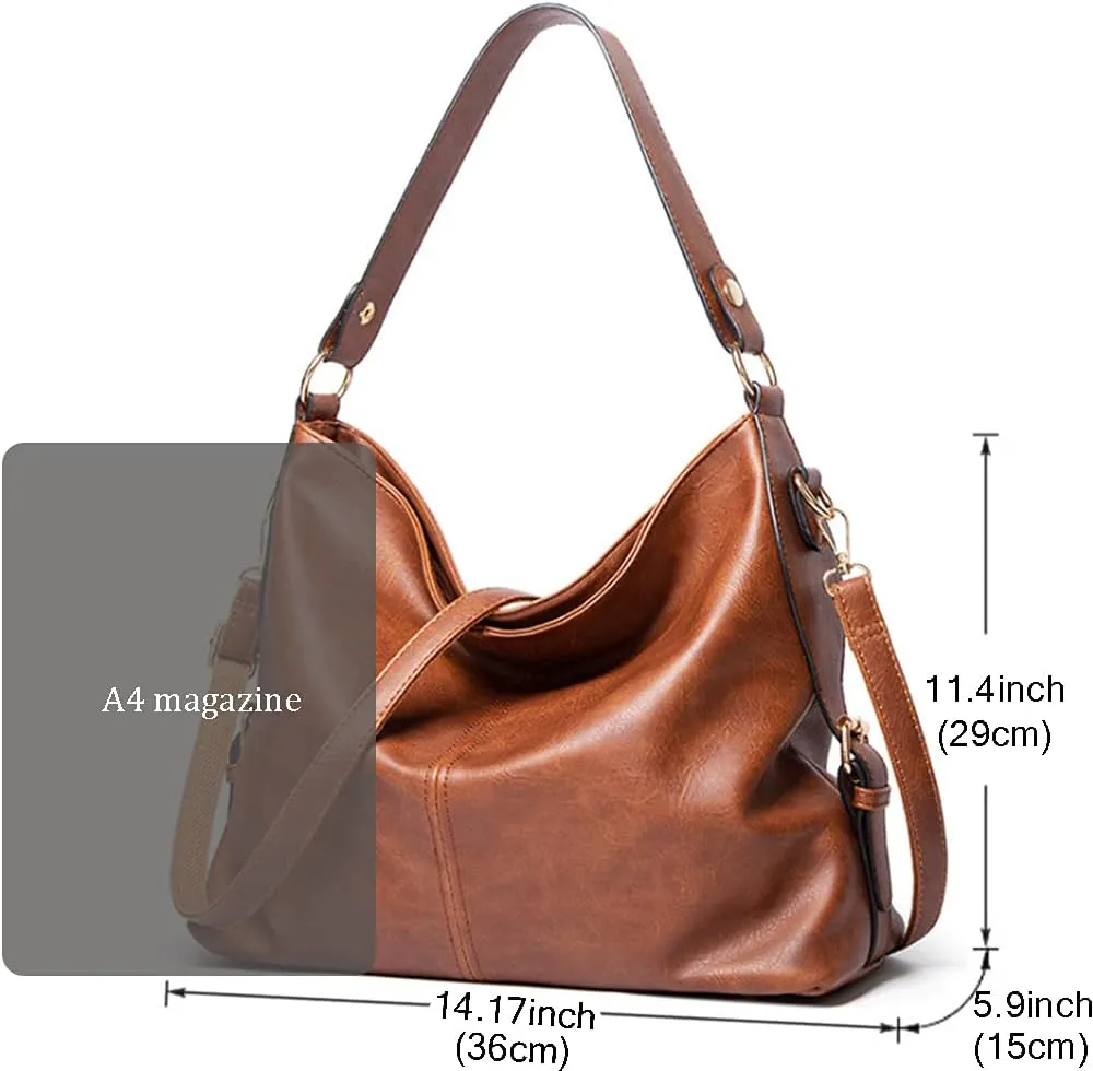 Handbag for Women PU Leather Shoulder Purses Shopper Hobo Crossbody Satchels