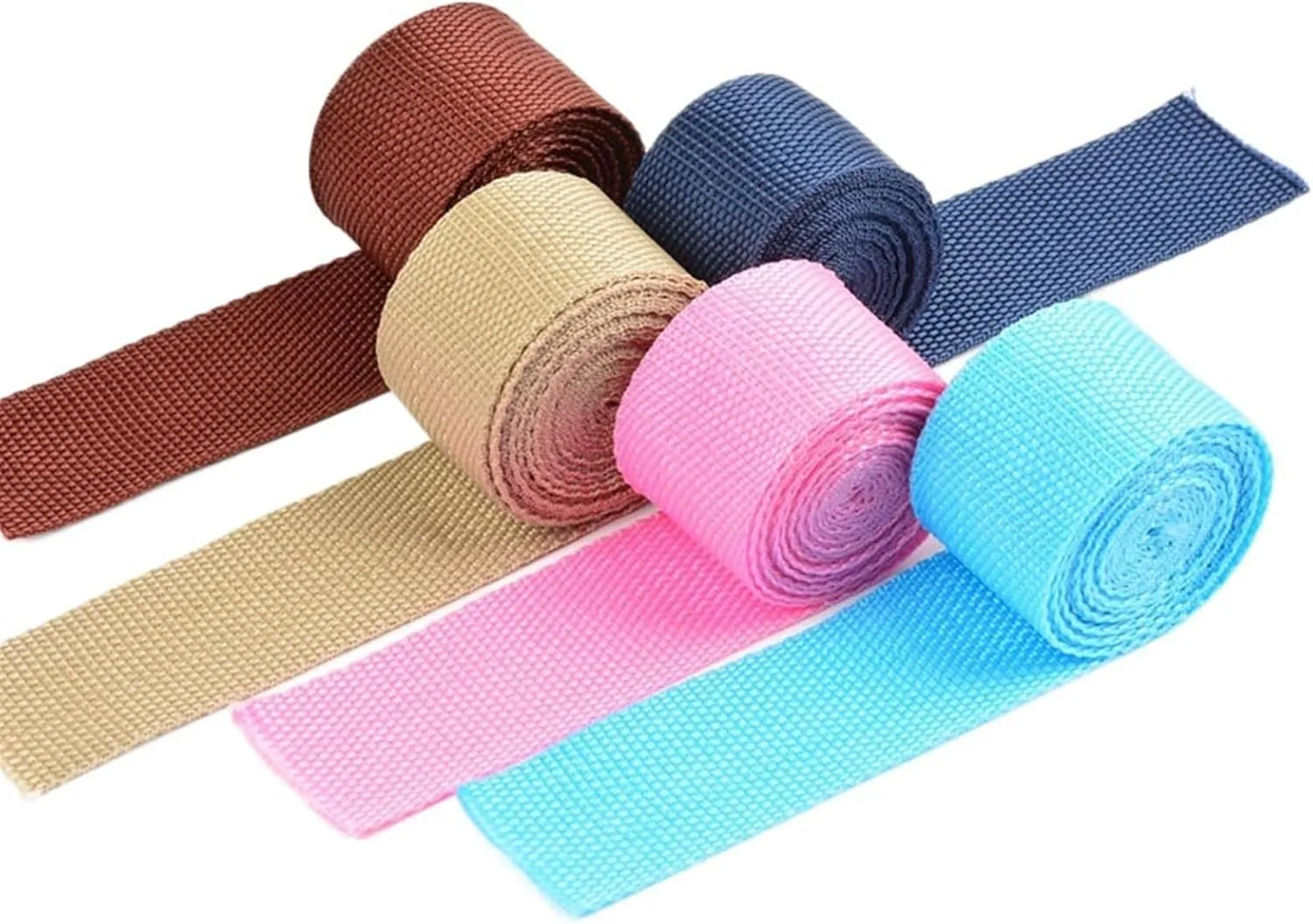 Handbag Strap 25mm Canvas Ribbon Belt Bag Webbing Nylon Webbing Knapsack Strapping Sewing Bag Belt Accessories Cross Body Bag Strap(2cm)