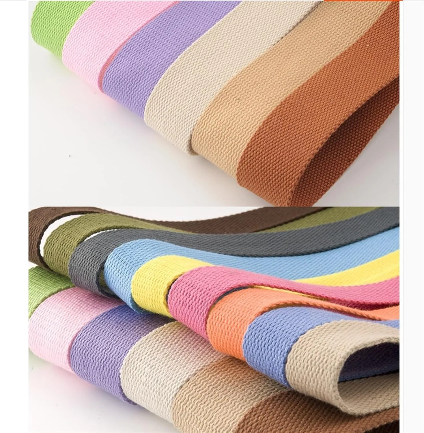 Handbag Strap 25mm Canvas Ribbon Belt Bag Webbing Nylon Webbing Knapsack Strapping Sewing Bag Belt Accessories Cross Body Bag Strap(2cm)
