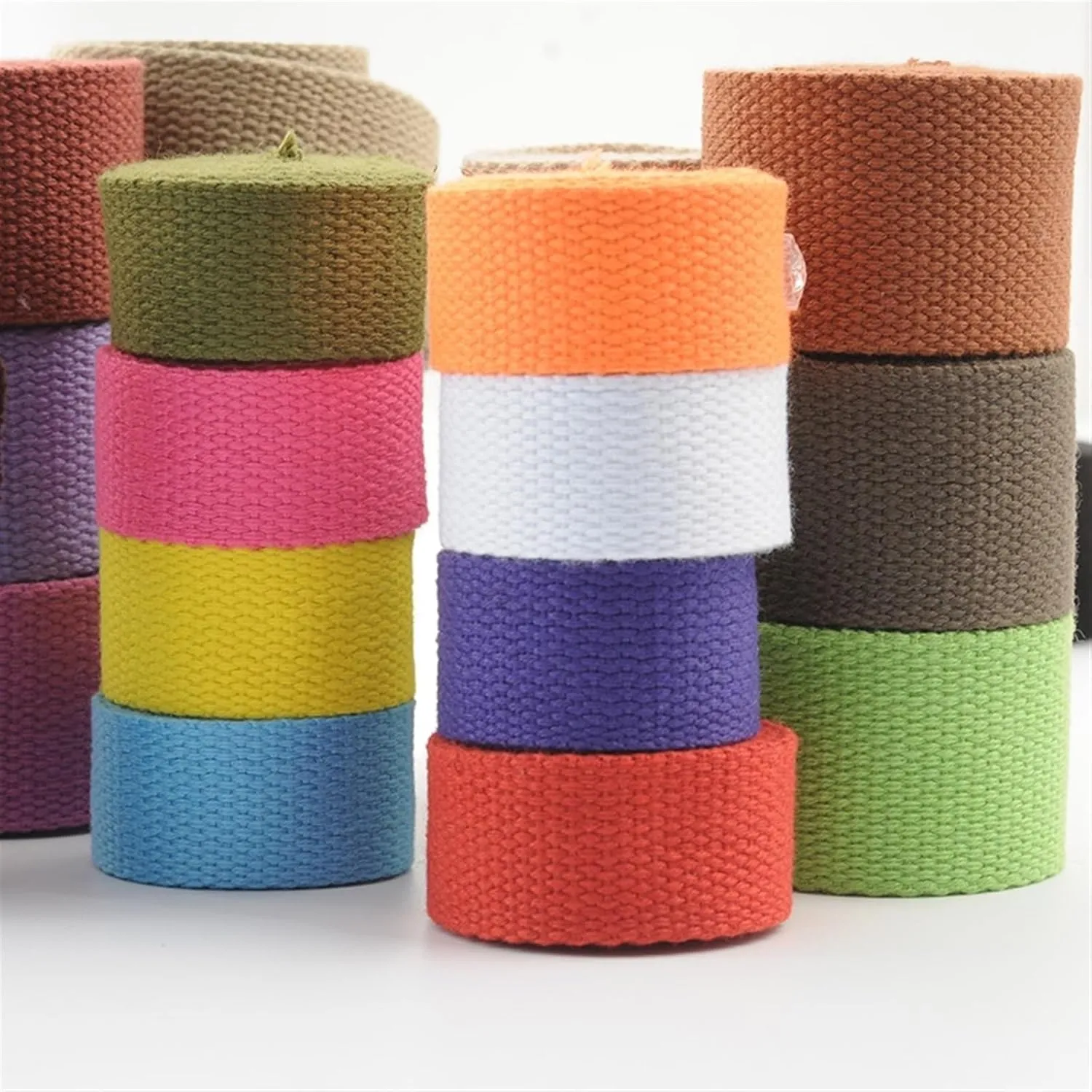 Handbag Strap 25mm Canvas Ribbon Belt Bag Webbing Nylon Webbing Knapsack Strapping Sewing Bag Belt Accessories Cross Body Bag Strap(2cm)
