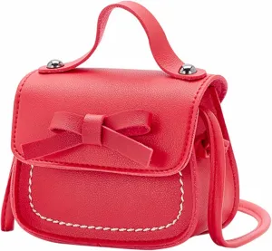 Handbag Under the Arm Purses Little Girl's Leather Shoulder Bag For Girls One Shoulder Bag Solid Color Mini