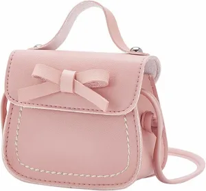 Handbag Under the Arm Purses Little Girl's Leather Shoulder Bag For Girls One Shoulder Bag Solid Color Mini
