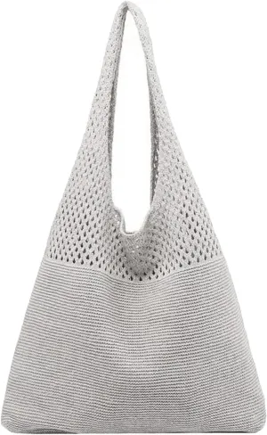 Handbag Under the Arm Purses Women's Spring/Summer Portable Retro Hollow Knitted Handheld One Shoulder Vest Bag