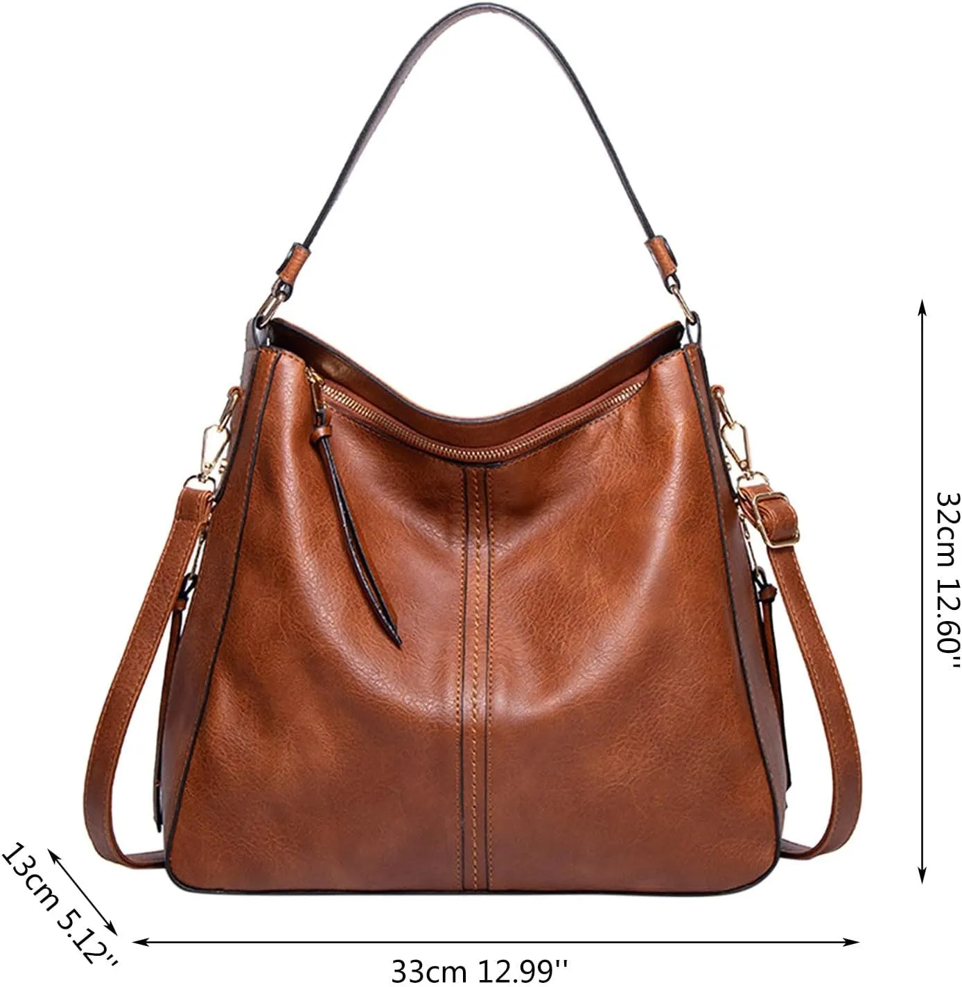 Handbags For Women Large Designer Ladies Bag Bucket Purse Faux Leather Purse Names Bags (Blue, One Size)