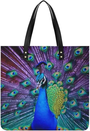 Handbags for WomenBeauty PeacockTrendy Vegan Leather Hobo Handbags,Women's Soft Bucket Bag For Women - Ladies Handbags For Work, Travel, Casual Use,Birthday Gifts