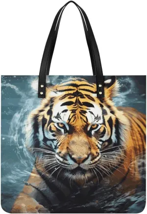 Handbags for WomenCool TigerTrendy Vegan Leather Hobo Handbags,Women's Soft Bucket Bag For Women - Ladies Handbags For Work, Travel, Casual Use,Birthday Gifts
