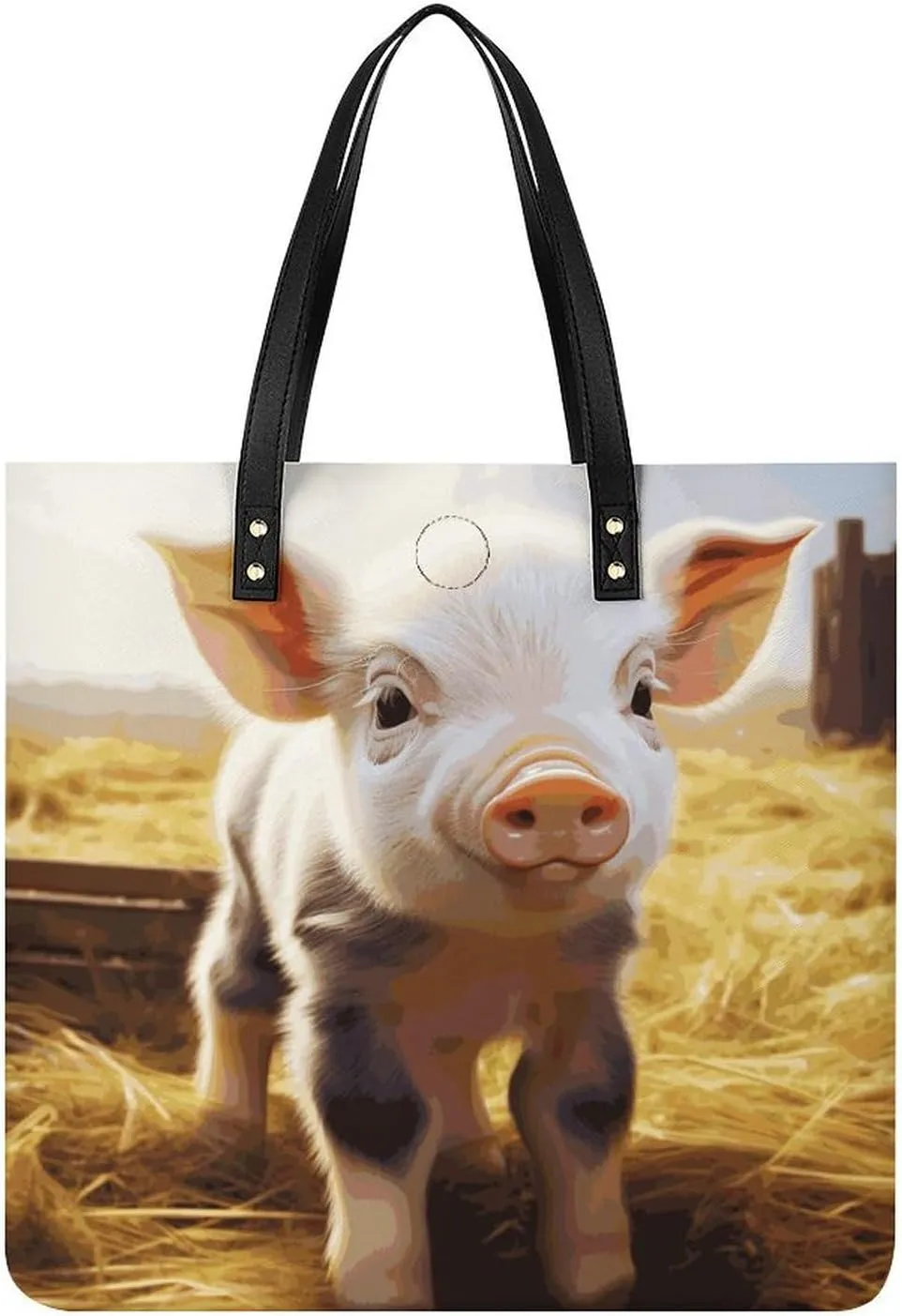 Handbags for WomenCute Farm AnimalTrendy Vegan Leather Hobo Handbags,Women's Soft Bucket Bag For Women - Ladies Handbags For Work, Travel, Casual Use,Birthday Gifts