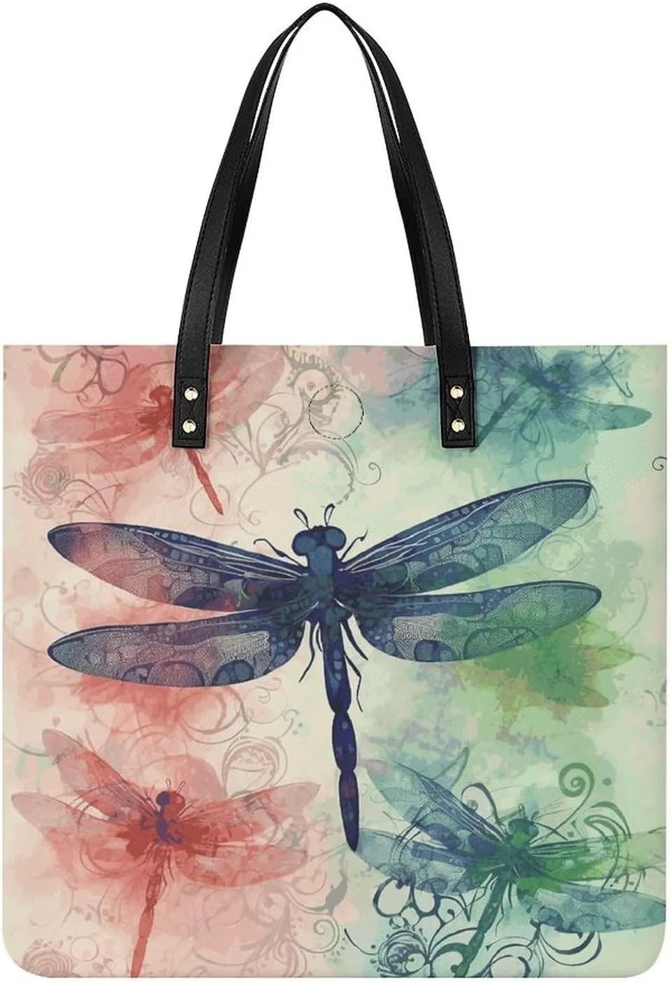 Handbags for WomenModern DragonflyTrendy Vegan Leather Hobo Handbags,Women's Soft Bucket Bag For Women - Ladies Handbags For Work, Travel, Casual Use,Birthday Gifts
