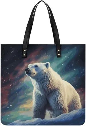 Handbags for WomenPolar BearTrendy Vegan Leather Hobo Handbags,Women's Soft Bucket Bag For Women - Ladies Handbags For Work, Travel, Casual Use,Birthday Gifts
