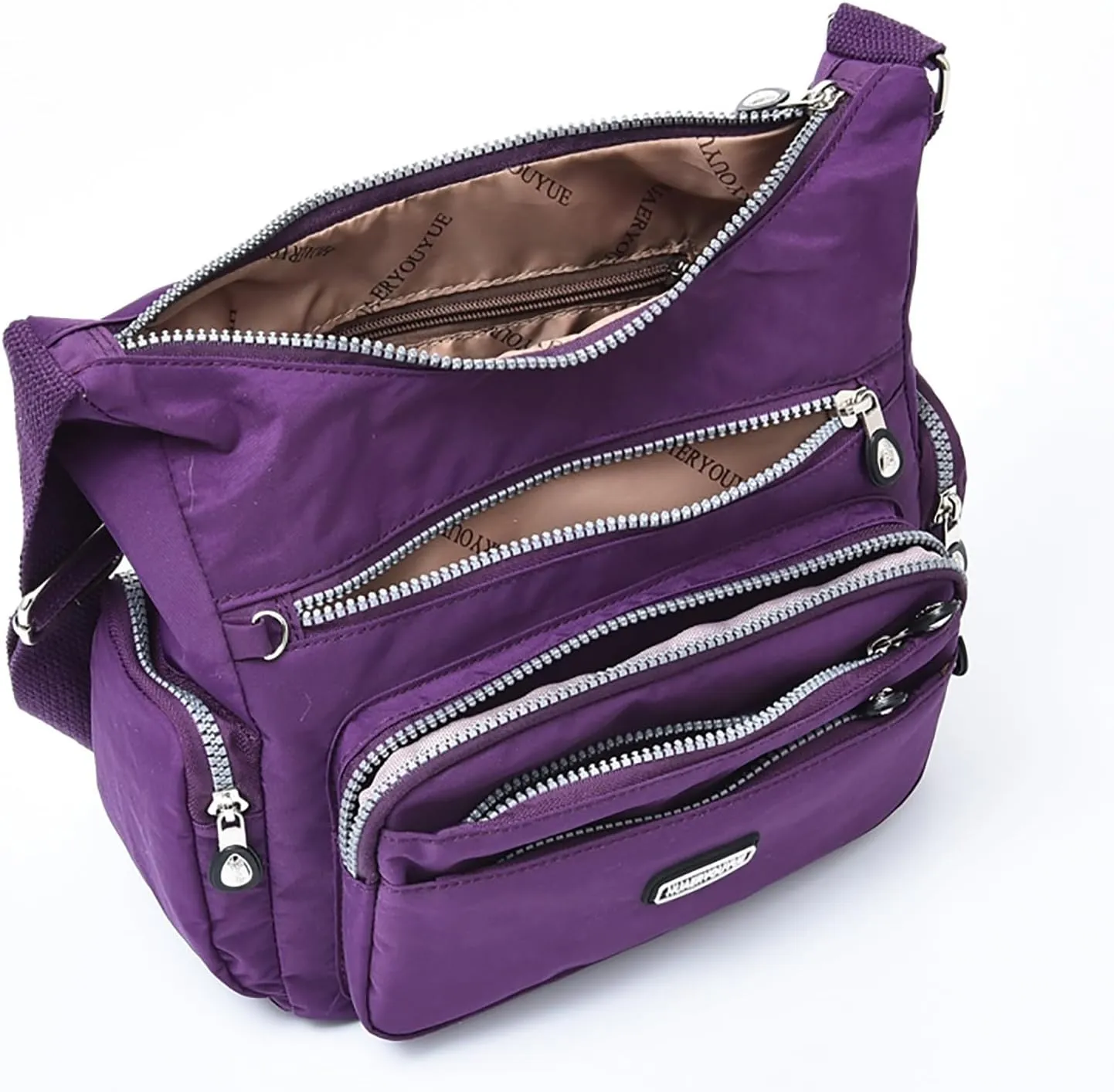Handbags for Womens Capacity Nylon Zipper Tote Bag Satchel Bags Crossbody Casual Travel Messenger Bags Casual Lightweight