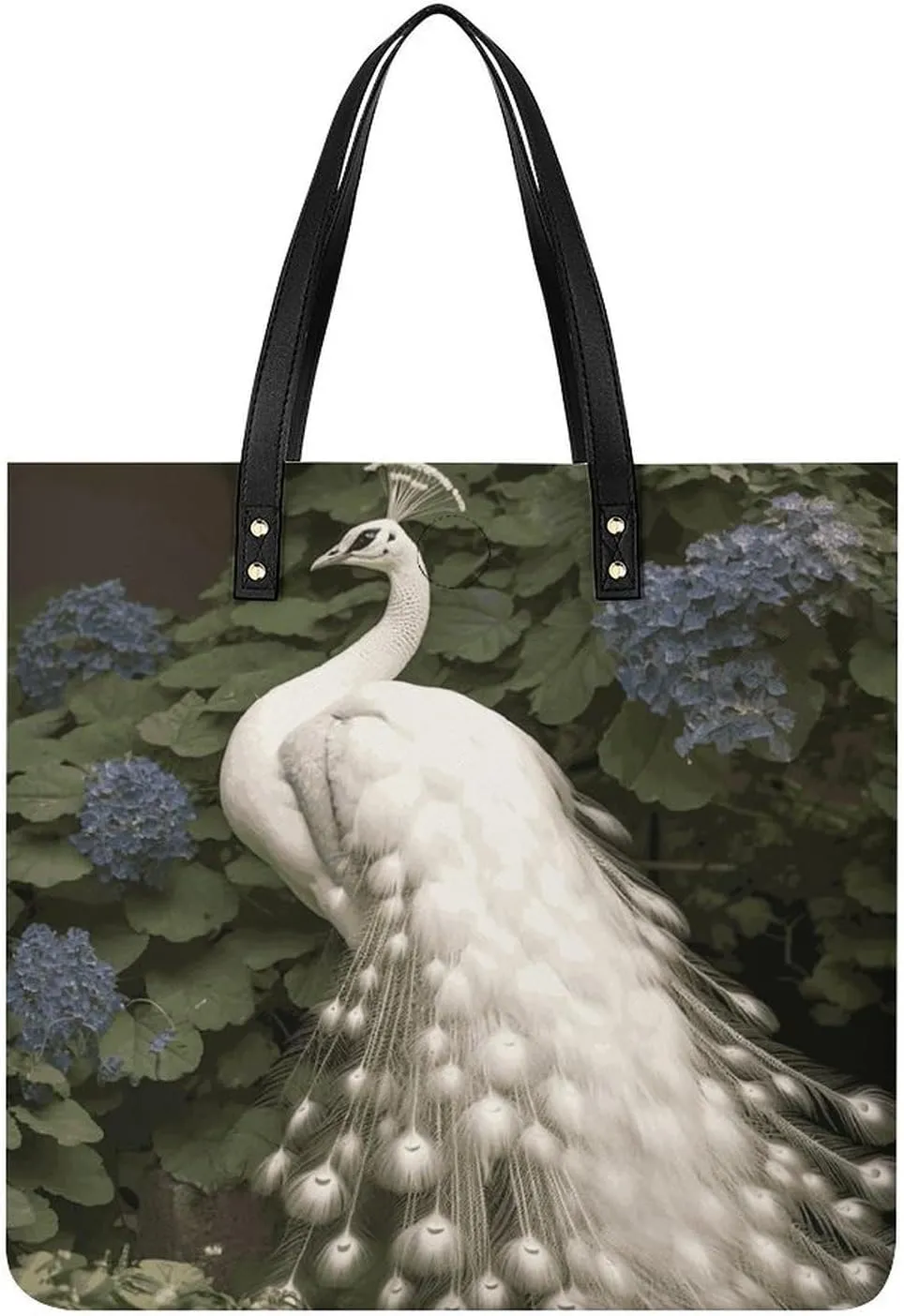 Handbags for WomenWhite PeacockTrendy Vegan Leather Hobo Handbags,Women's Soft Bucket Bag For Women - Ladies Handbags For Work, Travel, Casual Use,Birthday Gifts
