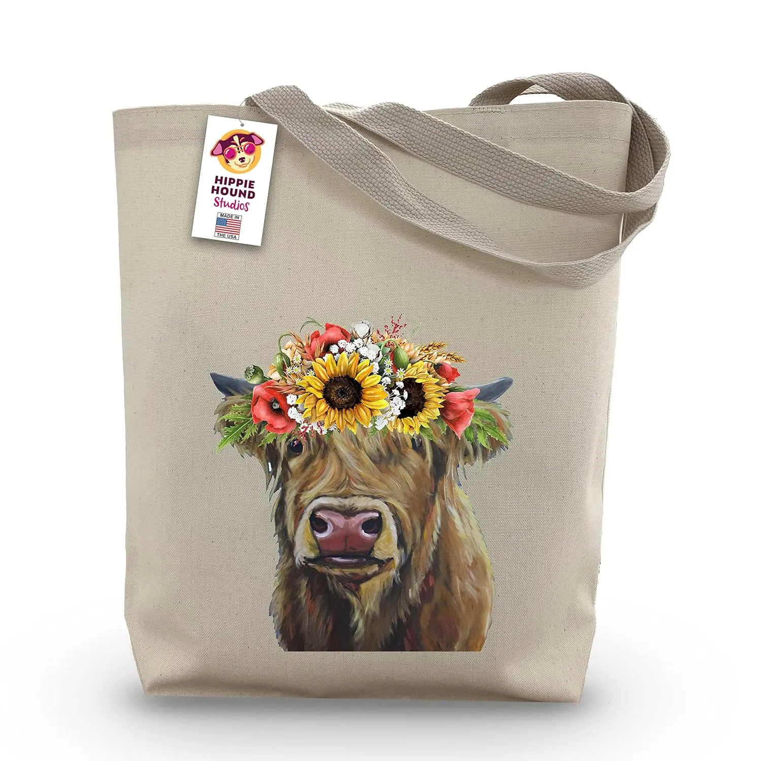 Highland cow Tote Bag - Highland cow Lover Gift - Highland cow Totes -Handmade Totes - Cow Canvas Totes - Scottish Highland Reusable Shopping Bag - Gifts for Mom - Grocery Bag - Handbag - Beach Bag