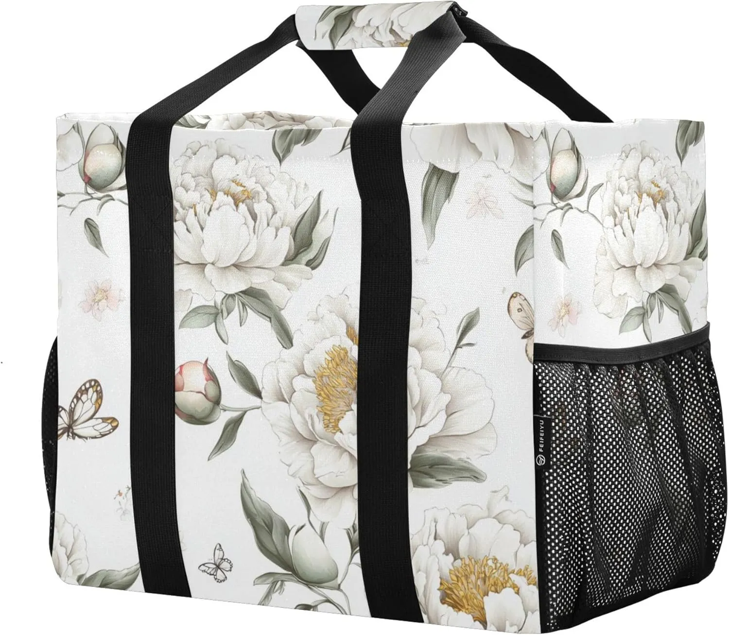 KLL Beach Totes Bags Canvas Collapsable With Pockets Laundry Bag Travel