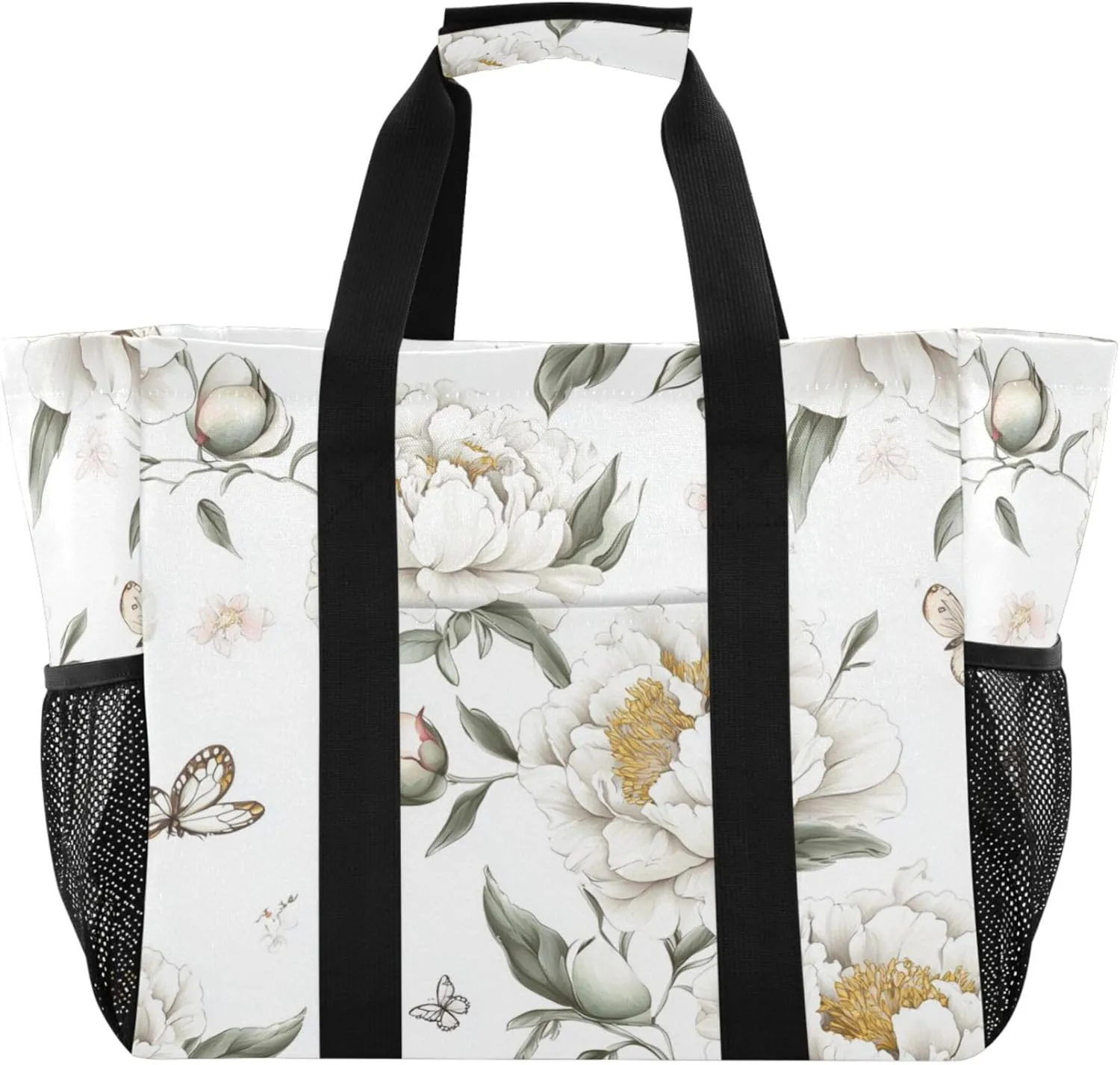 KLL Beach Totes Bags Canvas Collapsable With Pockets Laundry Bag Travel