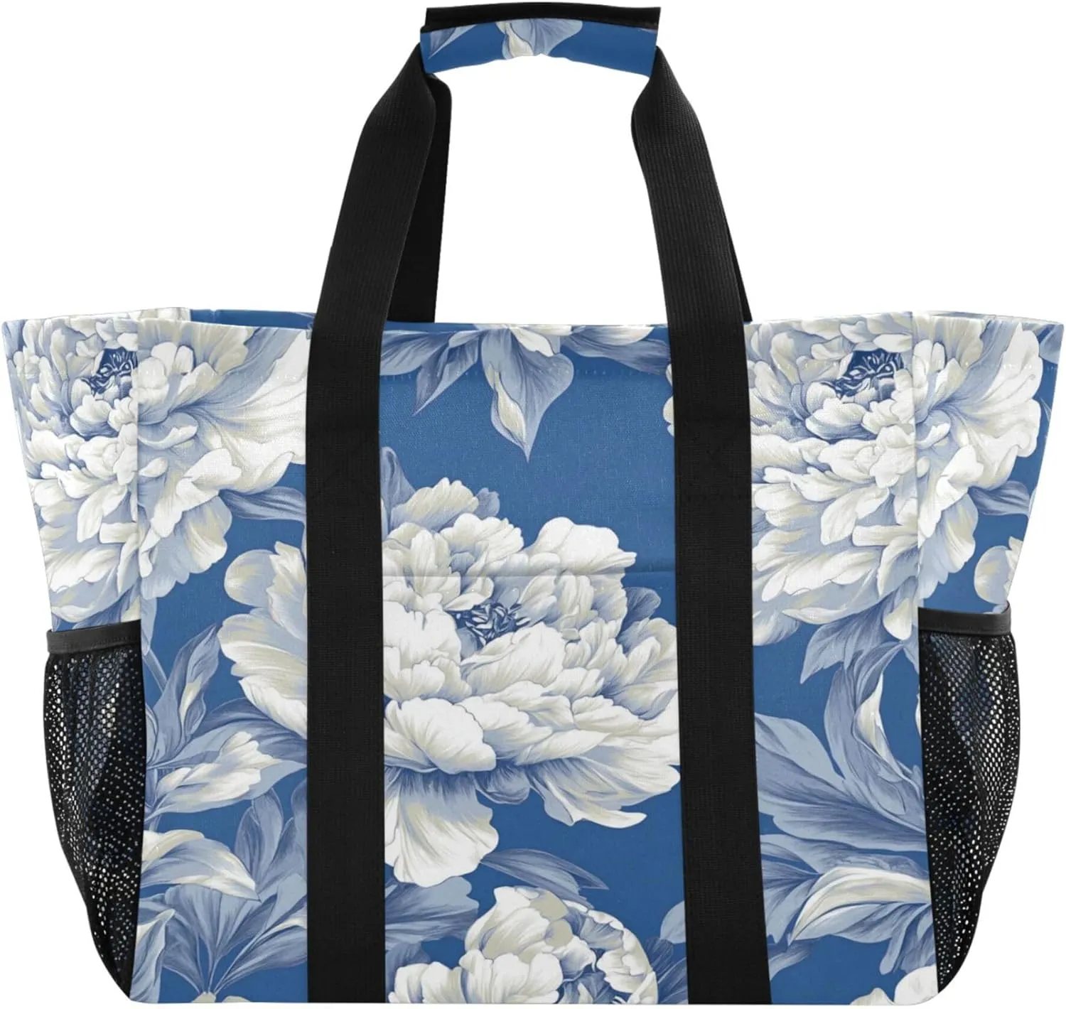 KLL Beach Totes Bags Canvas Collapsable With Pockets Laundry Bag Travel