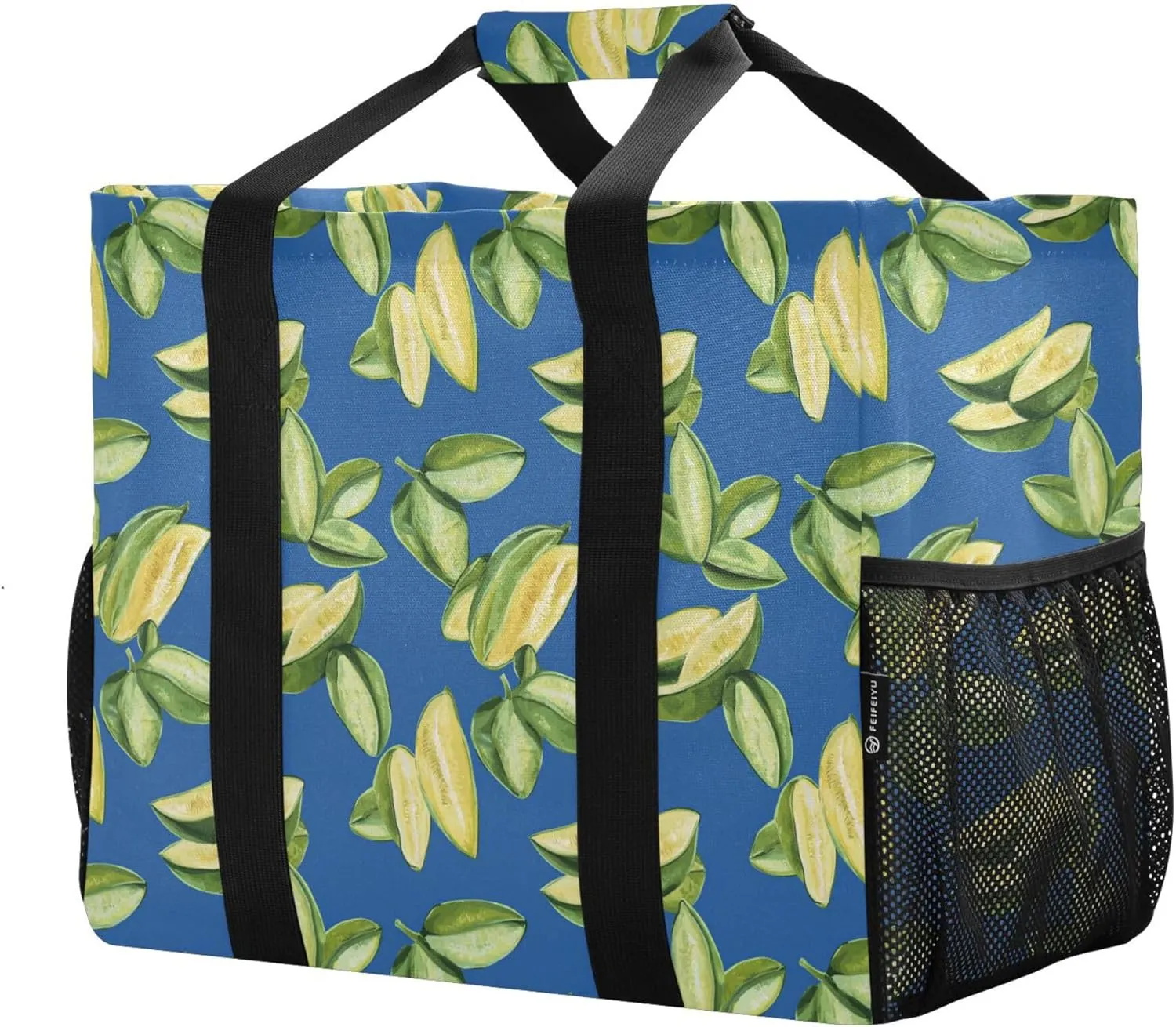 KLL Beach Totes Bags Canvas Foldable Waterproof Reusable Grocery Bag