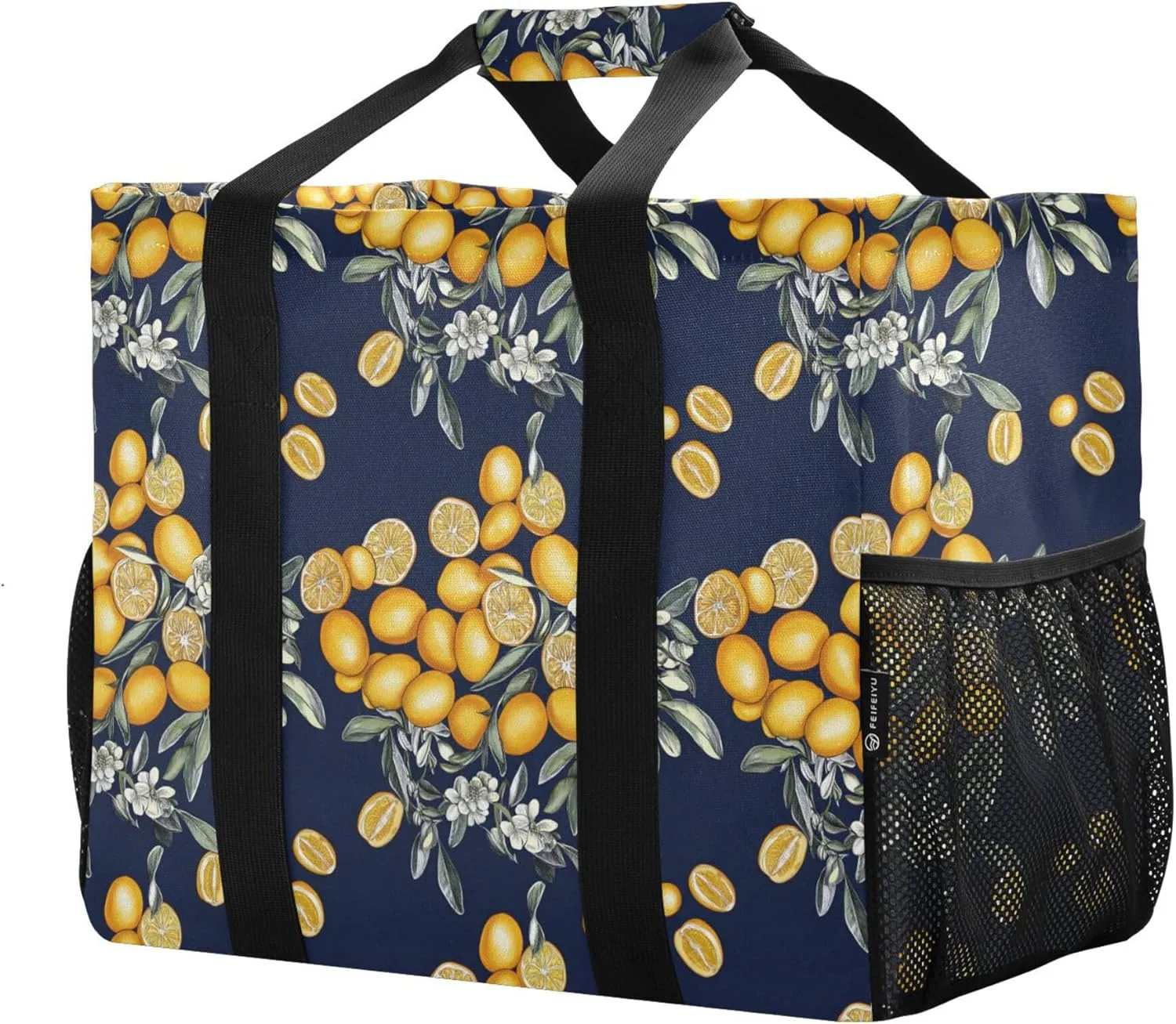 KLL Beach Totes Bags with Handles Collapsable With Pockets Grocery Bags Reusable