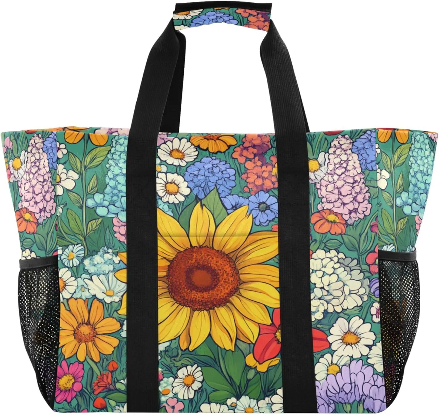 KLL Beach Totes Bags with Handles Foldable Sandproof Laundry Tote