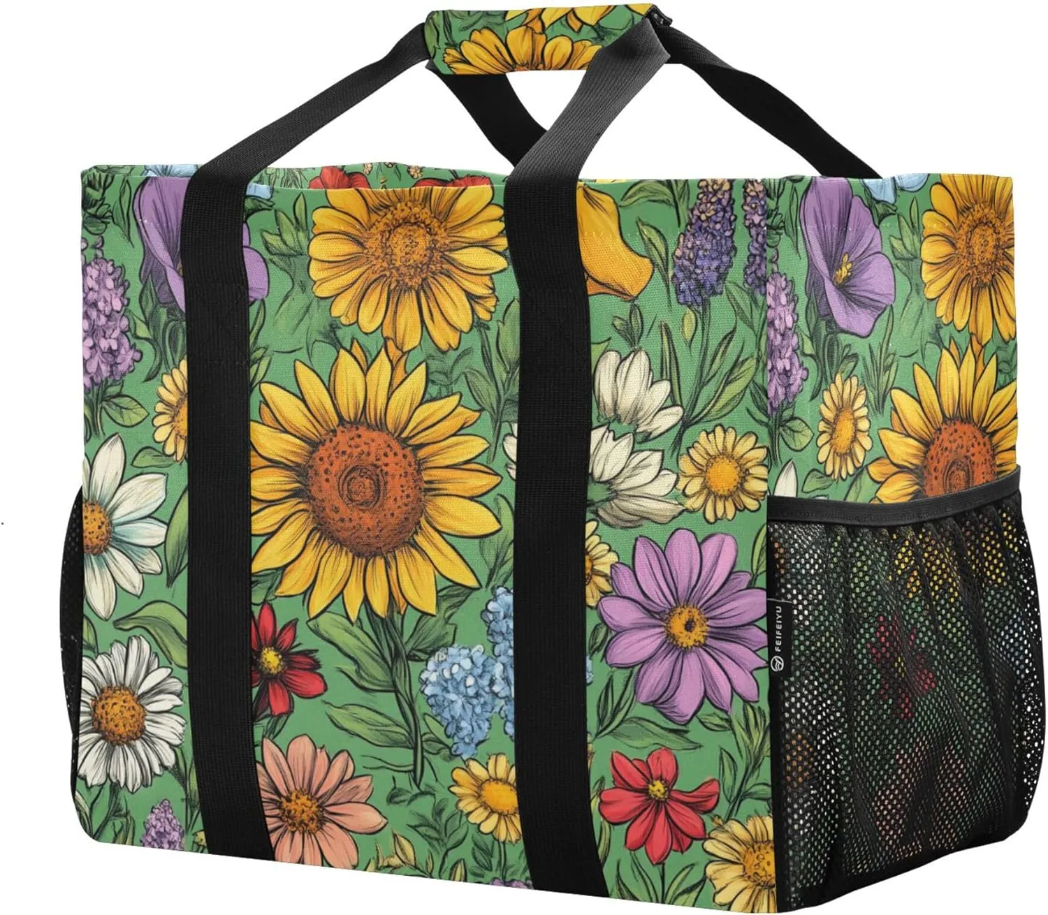 KLL Beach Totes Bags with Handles Foldable Sandproof Laundry Tote