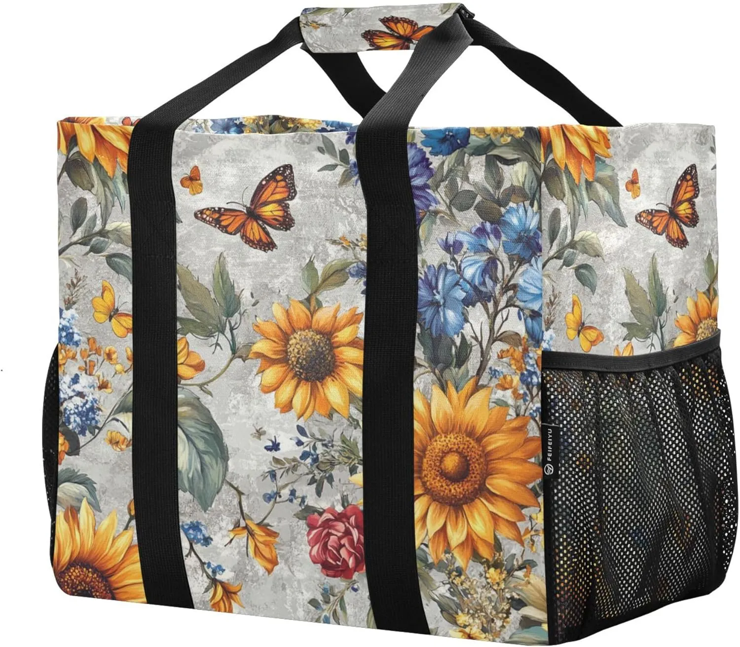KLL Beach Totes Bags with Handles Foldable Sandproof Laundry Tote