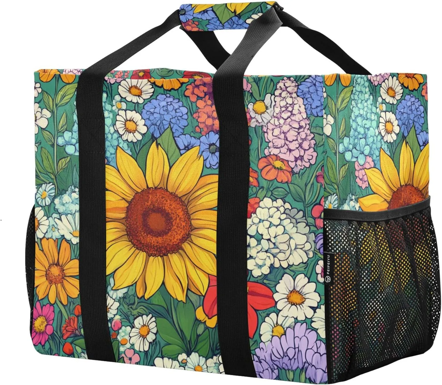 KLL Beach Totes Bags with Handles Foldable Sandproof Laundry Tote