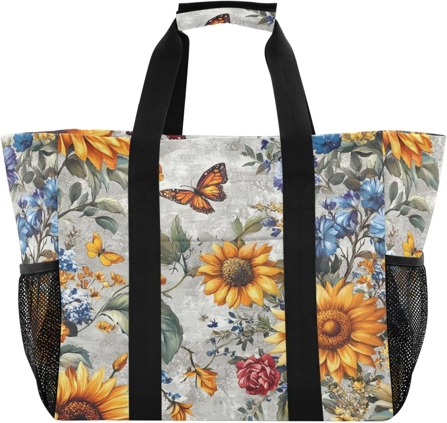 KLL Beach Totes Bags with Handles Foldable Sandproof Laundry Tote
