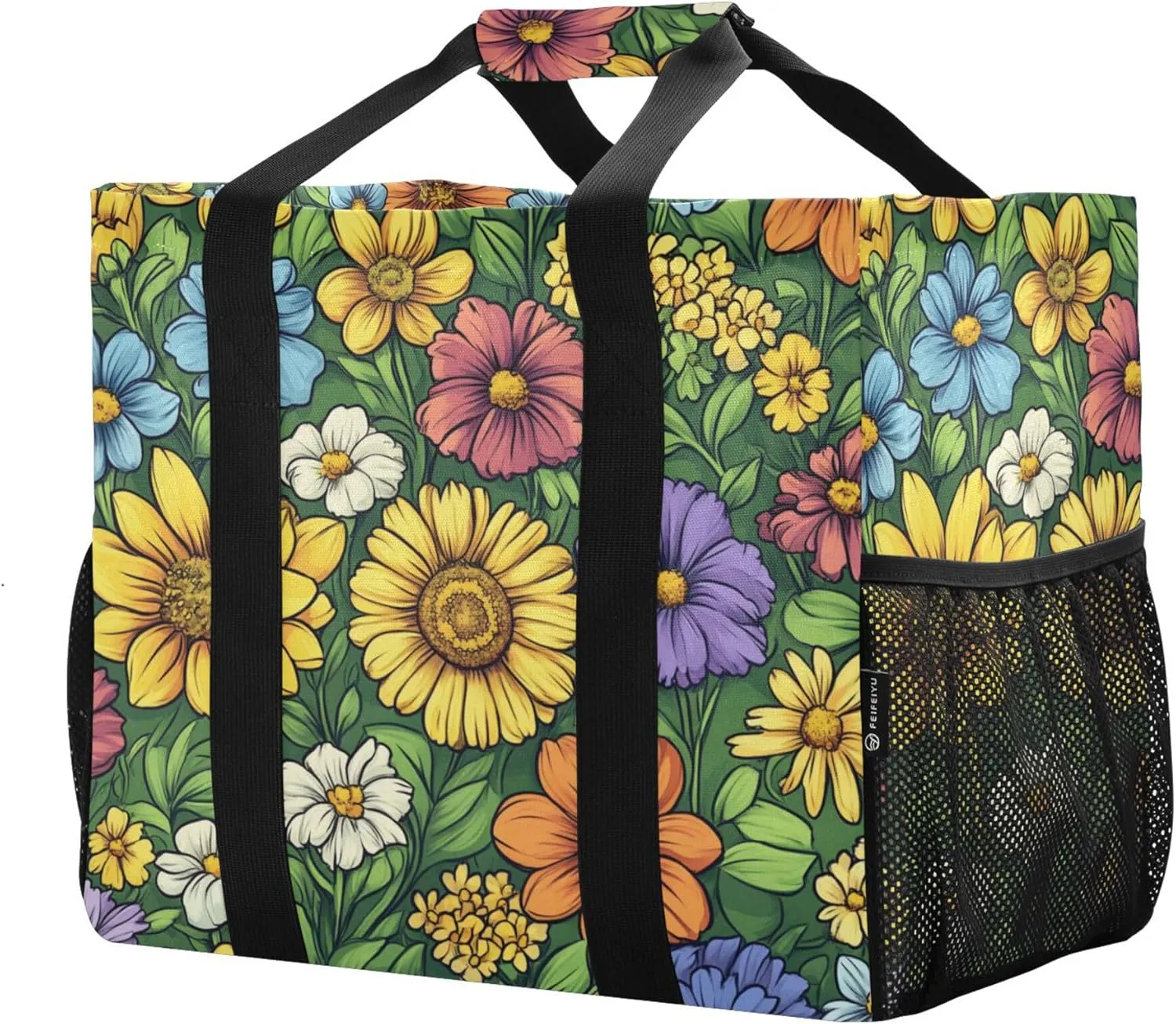 KLL Beach Totes Bags with Handles Foldable Sandproof Laundry Tote