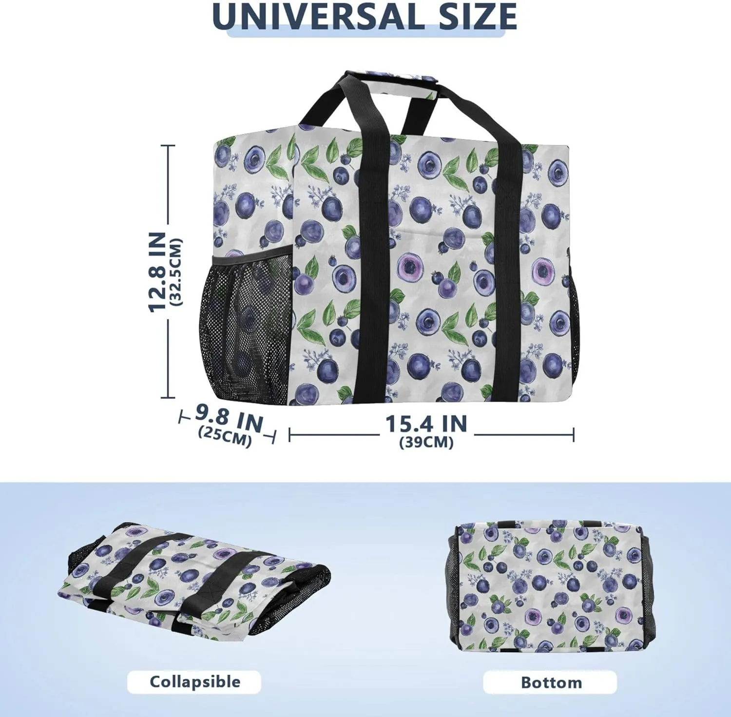 KLL Utility Tote with Handles Foldable With Compartments Car Totes