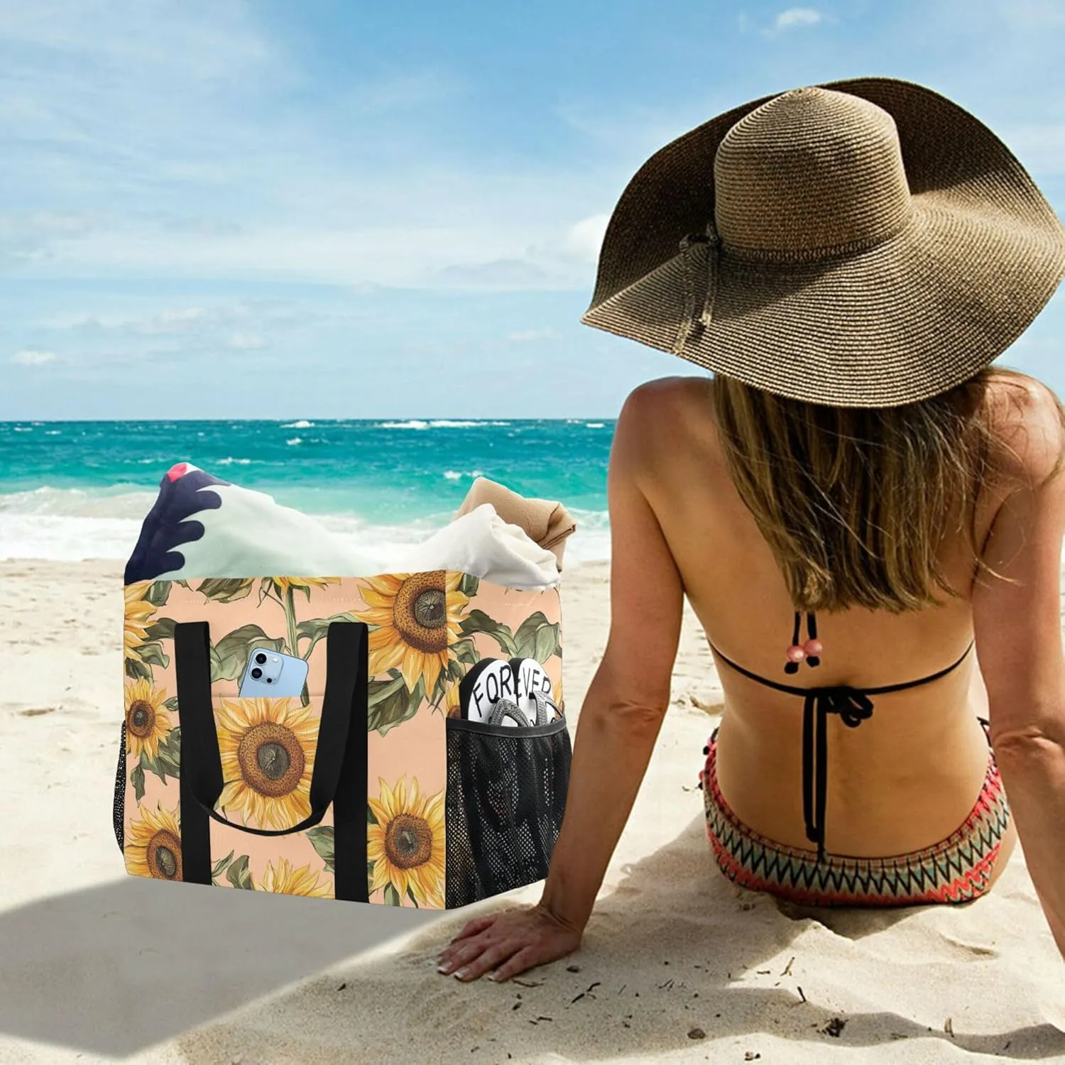 KLL Utility Totes with Handles Collapsable Water Resistant Carrier Bags