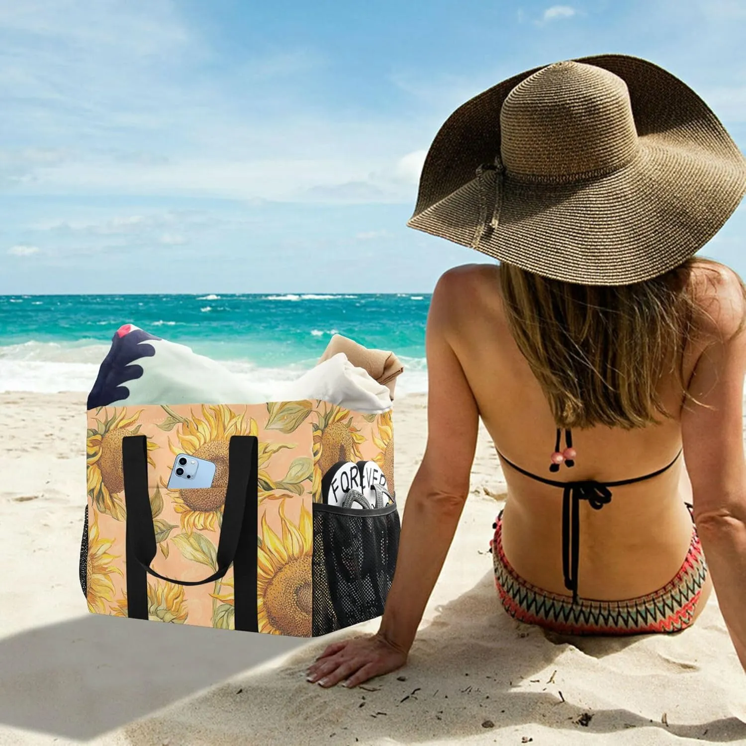KLL Utility Totes with Handles Collapsable Water Resistant Carrier Bags