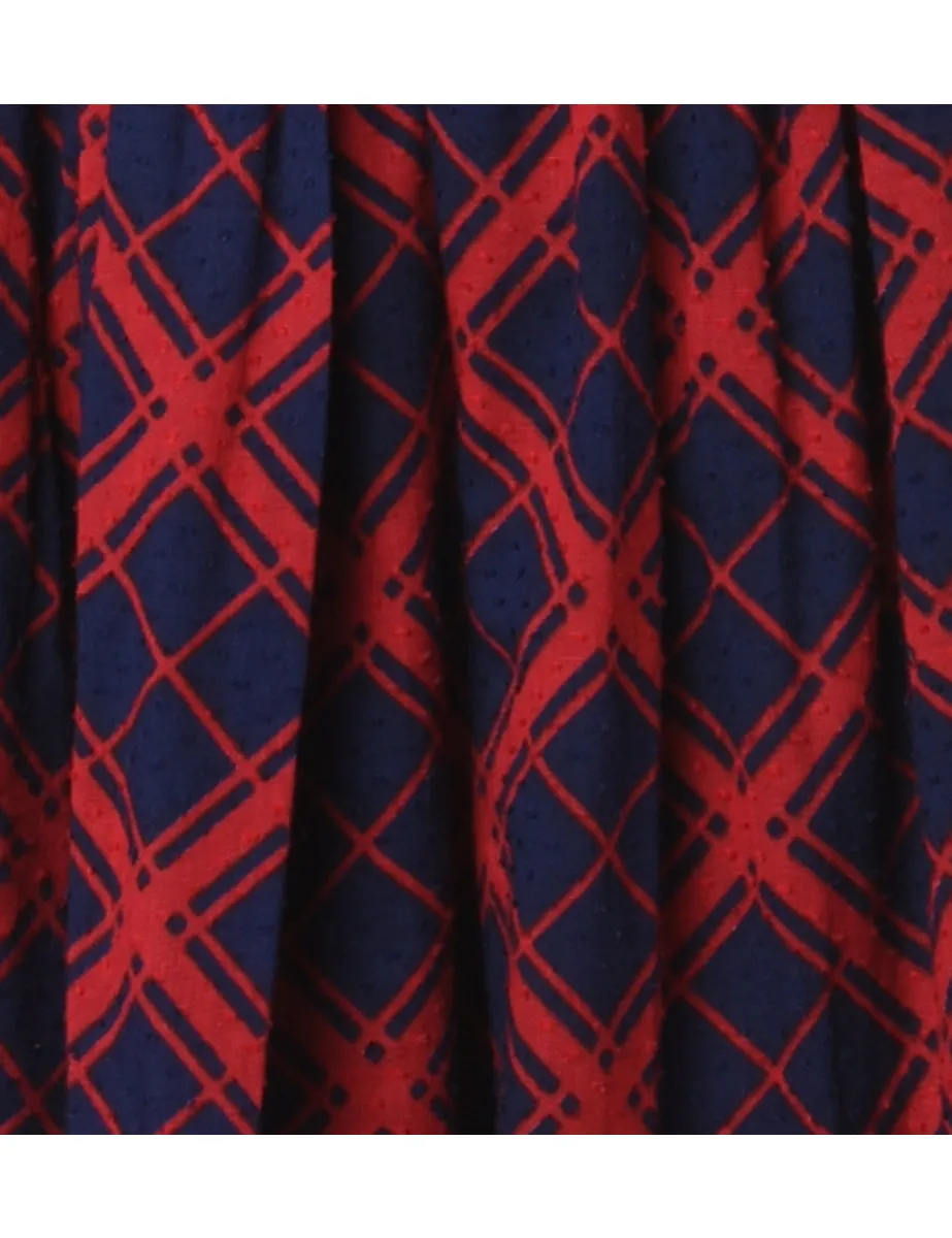 Label Checked Short Dress