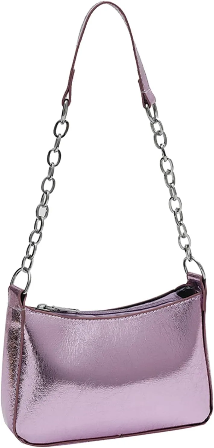 Ladies Shoulder Bags Gentle Simple Temperament Armpit Bag Straw Braided Large Capacity Commuting Tote (Purple, One Size)